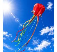 Cometas para Niños, panemy Cometa para Playa con 8 Colas Coloridas, Pulpo