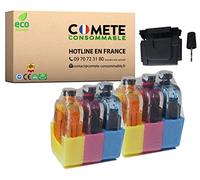 COMETE 301 Kit de llenado 2 recambios (= 2 cartuchos de tinta) Compatible con HP 301 HP 301XL Ecoink para impresoras HP DeskJet HP OfficeJet HP Envy 2 recambios para cartuchos de colores