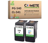 COMETE, Marca Francesa - 540 541-2 Cartuchos de Tinta Compatibles con Canon PG-540 CL-541 para Canon Pixma MG3650 MG4250 TS5151 MX375 MX395 MG2150 - sin Nivel de Tinta - 1 Negro y 1 Color