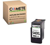 COMETE, Marca Francesa - 540 XL (1 Cartucho Negro) - 1 Cartucho de Tinta Compatible Negro con Canon PG-540 PG540 540XL para Canon Pixma 540 MG4250 MG4150 MG3650 MG3550 MG3250 MG3155 MG3150 MG2250