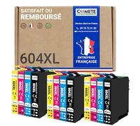 COMETE, Marca Francesa - 604XL - 12 Cartuchos de Tinta Compatibles para Epson 604 XL Piña - con Epson Expression Home XP-2200 XP-2205 XP-4200 Workforce WF-2910 WF-2930 (3 Negro y 9 Color)