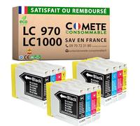 COMETE, Marca Francesa - LC970 LC1000-12 Cartuchos de Tinta Compatibles con Brother LC970 LC1000 DCP135C DCP150C DCP153C DCP157C MFC235C MFC260C (3 Negro y 9 Color)