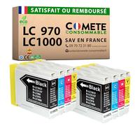 COMETE, Marca Francesa - LC970 LC1000-8 Cartuchos de Tinta Compatibles con Brother LC970 LC1000 DCP135C DCP150C DCP153C DCP157C MFC235C MFC260C (2 Negro y 6 Color)