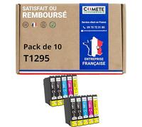COMETE, Marca Francesa - T1295-20 Cartuchos de Tinta compatibles con EPSON T1295 Apple (T1291 T1292 T1293 T1294) para Cartucho Epson T1295 (4 Negro y 6 Color)