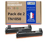 COMETE, Marca Francesa - TN1050 - 2 Cartuchos de Tóner Compatibles con Brother TN 1050 para Brother DCP-1510 HL-1110 HL-1210W HL-1212W DCP-1512 DCP-1610 DCP-1612W DCP-1610W - 2 Negro
