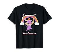 Cometer fraude Fiscal Funny Resistance Statement Devil Graphic Camiseta