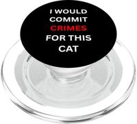 Cometería crímenes por Este Humor Amante de los Gatos PopSockets PopGrip para MagSafe