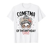 COMETMA of The Birthday Girl Messy Bun - Gafas de Sol Florales Camiseta