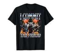 Cometo fraude Fiscal Brainrot Bootleg Raccoon Metal Funny Meme Camiseta
