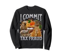 Cometo fraude Fiscal Divertido Capybara Meme Bootleg Y2K Gráfico Sudadera