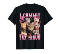 Cometo fraude Fiscal Funny Bootleg Cat Camiseta