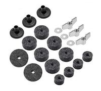 COMETX 18 accesorios para platillos 21 piezas accesorios para platillos mangas de soporte de platillos fieltros con arandela de platillos y tuercas de ala base para juego de batería
