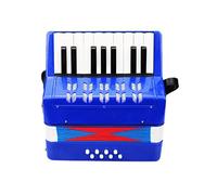 COMETX Acordeón de acordeón de 17 teclas y 8 bajos mini pequeño acordeón instrumento musical educativo para regalo de cumpleaños principiante