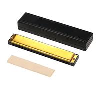 COMETX Armónica de 24 agujeros, armónica profesional, arpa armónica, llave de C, 24 agujeros, polifonía, órgano diatónico de boca con funda para blues, folk, jazz, pop, para música, estudiantes,