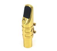 COMETX Boquilla para saxofón tenor 7C, boquilla para saxofón tenor, accesorios para instrumentos musicales, material de latón con parche de hebilla de tapa de lengüeta