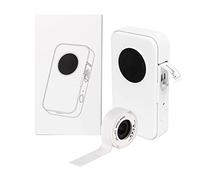 COMETX D35 - Mini impresora térmica de etiquetas de bolsillo, todo en uno, BT Connect, etiqueta adhesiva de bricolaje, fecha, diario, estudio, etiquetado con 1 rollo de etiquetas compatible con iOS