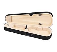 COMETX Estuche profesional para violín 4/4, tamaño completo, con forma de triángulo, dura y superligera, con correas para el hombro, color beige