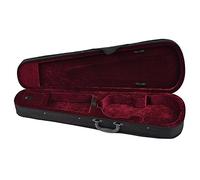 COMETX Estuche profesional para violín 4/4, tamaño completo, forma triangular, dura y superligera, con correas para los hombros, para violines Stradivarius, color burdeos