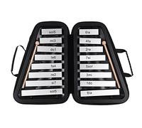 COMETX Glockenspiel 16 teclas Glockenspiel placa de aluminio xilófono de 16 notas instrumento de percusión musical educativa temprana con estuche mazos para desarrollo de sentido musical