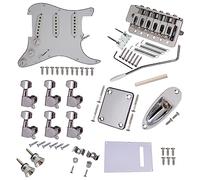 COMETX Juego completo de accesorios de guitarra ST estilo ST para guitarra eléctrica, kit completo de accesorios de bricolaje, incluye golpeador precableado, puente SSS pastillas y otros accesorios,