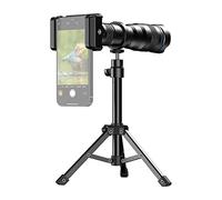 COMETX Kit de teleobjetivo 36X para teléfono móvil con trípode de metal, bolsa de lente universal para senderismo, camping, observación de vida silvestre, luna, deportes, juegos, conciertos