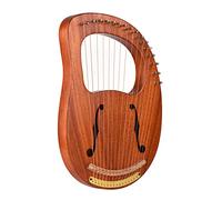 COMETX Lyre WH-16 - Arpa de lira de 16 cuerdas de madera maciza con bolsa de transporte, llave de afinación, cuerdas de repuesto de limpieza, libro de música