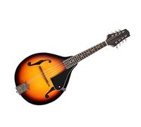 COMETX Mandolina de tilo de 8 cuerdas, instrumento musical de mandolina Sunburst con puente ajustable de palisandro