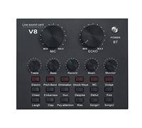 COMETX Mezclador de audio inteligente Multifuncional BT Tarjeta de sonido en vivo Mezclador de audio inteligente Tarjeta de sonido para computadoras y teléfono móvil Sonido en vivo