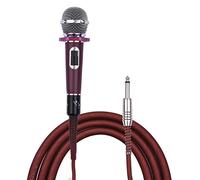 COMETX Micrófono para karaoke dinámico de mano cardioide condensador micrófono con cable 4,5 m/cable de 6,35 mm enchufe para música, canto, karaoke, escenario, actuaciones en vivo