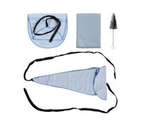 COMETX Paño de limpieza para saxofón, kit de cuidado de limpieza de saxofón, 3 piezas, paño de limpieza, cepillo de boquilla, herramienta de mantenimiento de instrumentos musicales, paño de limpieza