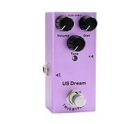 COMETX Pedal de guitarra EF-04 Pedal de efecto de guitarra eléctrica portátil Mini Pedal de efecto de guitarra eléctrica individual con True Bypass - US Dream (morado)