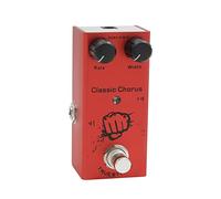 COMETX Pedal de guitarra EF-05 Pedal de efecto de guitarra eléctrica portátil Mini Pedal de efecto de guitarra eléctrica individual con True Bypass - Coro clásico (rojo)