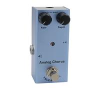 COMETX Pedal de guitarra EF-07, pedal de efecto de guitarra eléctrica, portátil, mini pedal de efecto de guitarra eléctrica individual con True Bypass, coro analógico (azul cielo)