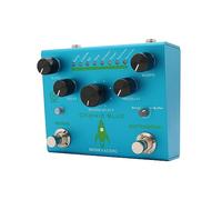 COMETX Pedal de reverberación digital, pedal de efecto de guitarra, reverberación digital con amortiguador/refuerzo, pedal de reverberación de doble pedal con selección de reverberación de 8 modos