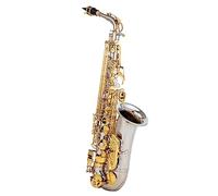 COMETX Saxofón alto Eb Saxofón alto de latón E Flat Sax 802 Tipo de llave Instrumento de viento de madera con varilla de limpieza Guantes Correa Funda acolchada