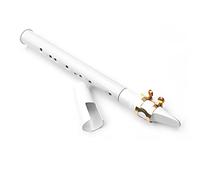 COMETX Saxofón de bolsillo blanco mini saxofón de bolsillo portátil pequeño saxofón con bolsa de transporte negra instrumento de viento de madera