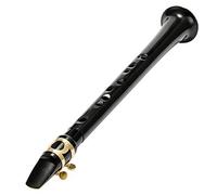 COMETX Saxofón de bolsillo negro mini saxofón portátil C-Key pequeño saxofón con bolsa de transporte instrumento de viento de madera