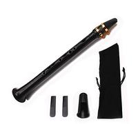 COMETX Saxofón negro de bolsillo negro mini saxofón portátil saxofón pequeño saxofón con bolsa de transporte instrumento de viento de madera