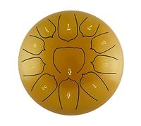COMETX Tambor de mano de acero de 10 pulgadas, tambor de lengua de 11 notas, tambor de mano con mazo de tambor, púas de dedos, percusión para meditación y yoga