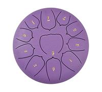 COMETX Tambor de mano de acero de 10 pulgadas, tambor de lengua de 11 notas, tambor de mano con mazo de tambor, púas de dedos, percusión para meditación y yoga