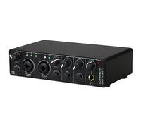 COMETX Tarjeta de sonido USB interfaz de audio RHM 2 en 2 salidas con alimentación fantasma de 48 V para grabación de audio profesional mezclador y preamplificador de micrófono, puertos XLR/TSR/TS