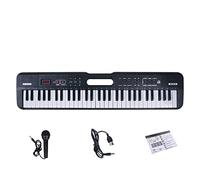 COMETX Teclado electrónico de música digital portátil de 61 teclas, teclado electrónico de música digital, piano eléctrico multifuncional para piano, instrumento musical para estudiantes