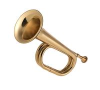 COMETX Trompeta de Caballería Llamada de Corneta con Boquilla para Cinta Escolar Orquesta - Cuerno de Latón