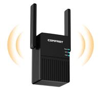 COMFAST AC1200 Mbps Repetidor WiFi, Amplificador Señal WiFi, Extensor WiFi, Doble Banda 2.4G/5G con 2 Antenas, WPS Botón, MU-MIMO, Luz Indicadora, Compatibile con Módem Router