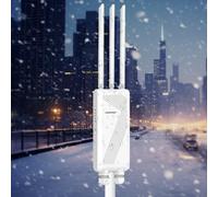 COMFAST BE3600 Amplificador de señal WiFi 7 Exteriores, Punto de Acceso Inalámbrico, Doble Banda y Largo Alcance de Alta Potencia, IP66/PoE/3 Antenas para Granjas, Jardines, autocaravanas y campings