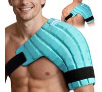 Comfcube Bolsa de hielo de hombro para lesiones, 2 horas de larga duración, manguito rotador, terapia de frío, bolsa de hielo flexible para alivio del dolor, bolsa fría para hombro congelado, cirugía,