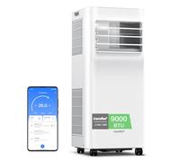 COMFEE Pingüino Aire Acondicionado Portátil 3 en 1 | 9000 BTU/2250 Frigorías Con App + Mando a Distancia | Climatizador y Deshumidificador | Bajo Consumo | Función Follow Me | Incluye kit de ventana