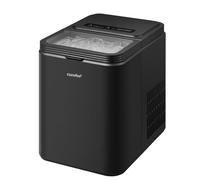 Comfee' RCI12BL1EU(E) Máquina de Hielo, 8 Cubitos en 6 Minutos (12kg/24h), Función Autolimpiante, 2 Tamaños, con Pala y Cesta, Portátil para Casa y Cocina, Negro