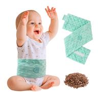 Comfheat Alivio de cólicos y gases para recién nacidos y bebés, envoltura térmica de linaza, cinturón para envolver al bebé con calor calmante, alivio natural para malestar estomacal en bebés y niños
