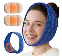 comfheat Almohadilla de calefacción facial para TMJ Relieve, mascarilla calefactable apta para microondas para mandíbula, recuperación de muelas del juicio, compresa fría/caliente, máscara facial